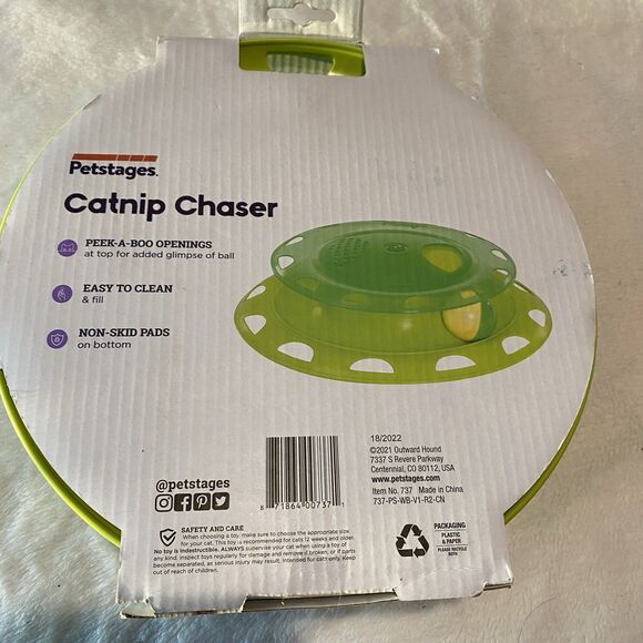 PerStages Catnip Chaser Cat Toy Open And Close Vents For Scent Endless Fun - Picture 3 of 4